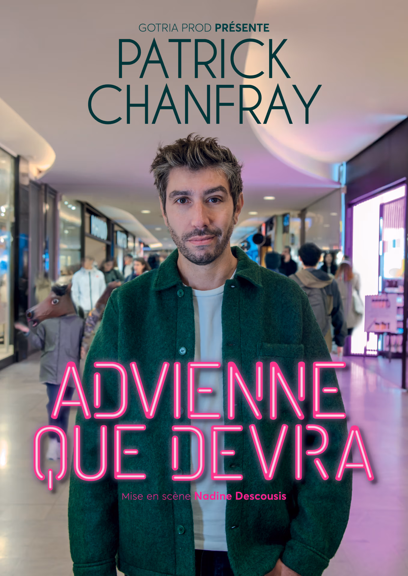 Affiche de Patrick Chanfray «&nbsp;Advienne que devra&nbsp;», stand-up du réveillon le 31 décembre à La Petite Compagnie à Nantes
