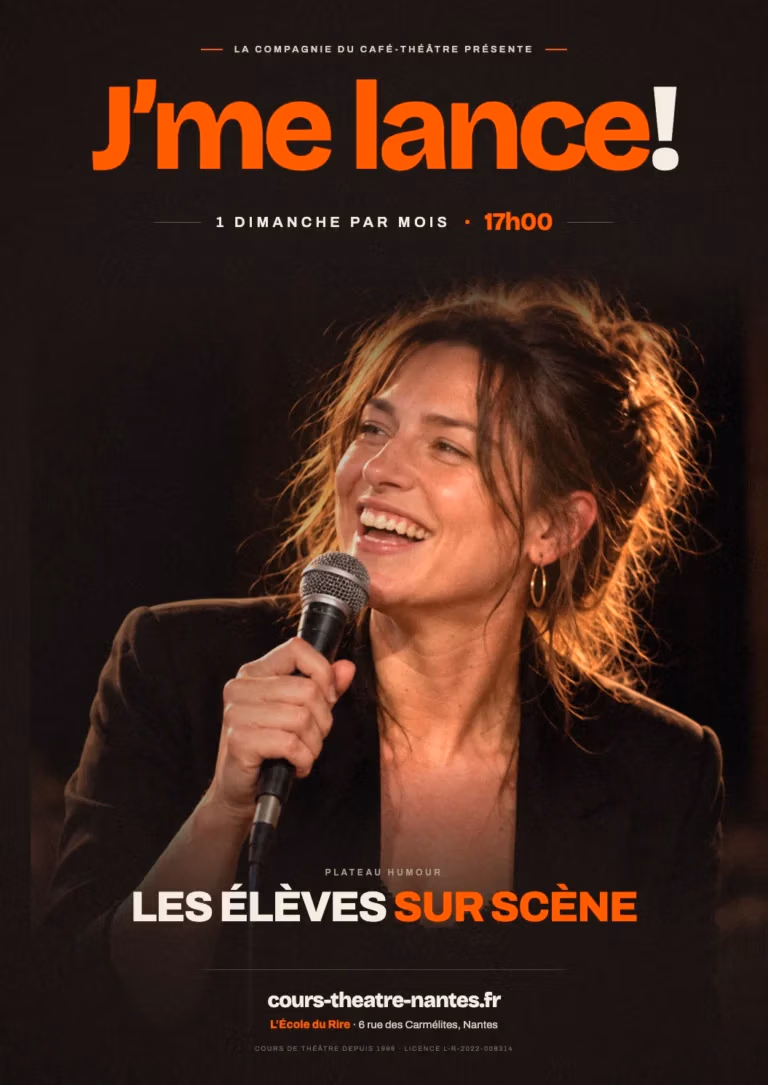 Plateau humour à Nantes – J'me lance !, les élèves de l'École du Rire sur scène au café-théâtre, un dimanche par mois à 17h