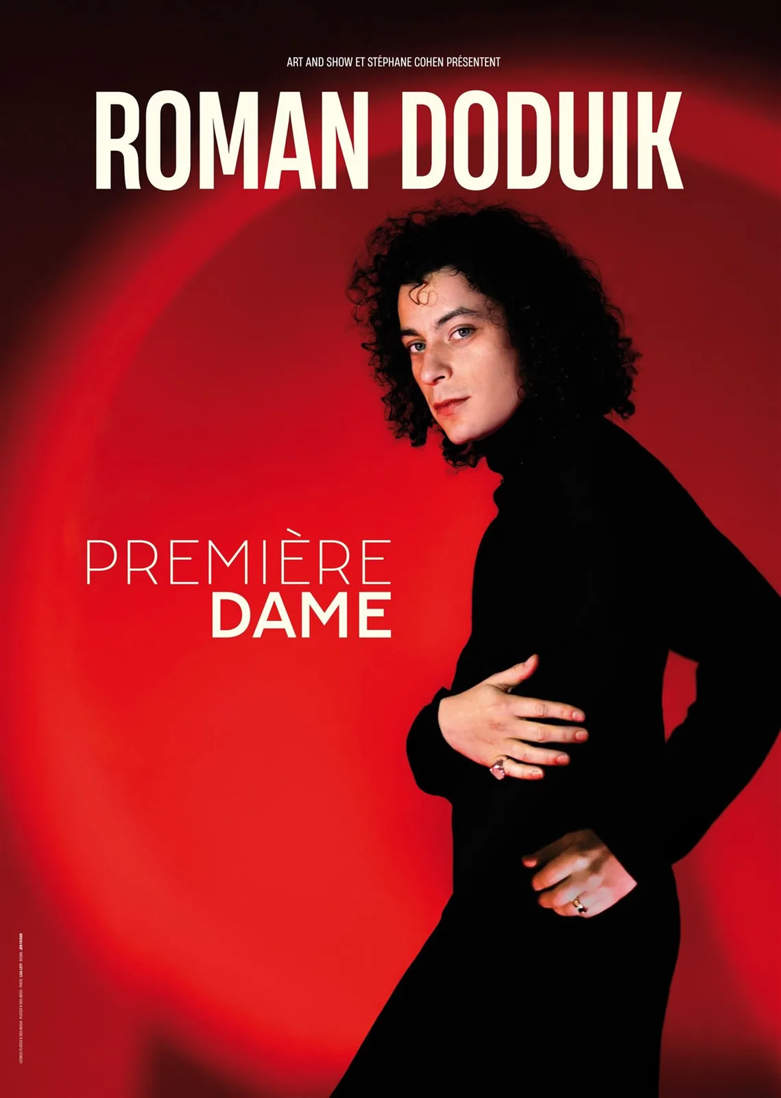 Affiche de Roman Doduik «&nbsp;Première Dame&nbsp;», stand-up du réveillon le 31 décembre au Théâtre Francine Vasse à Nantes