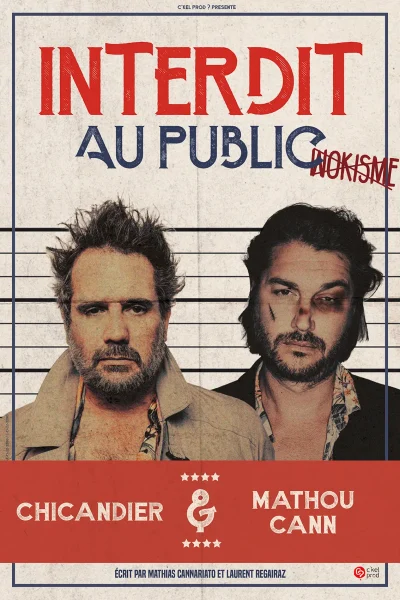 Chicandier et Mathou Cann dans Interdit au public, spectacle d'humour à Nantes