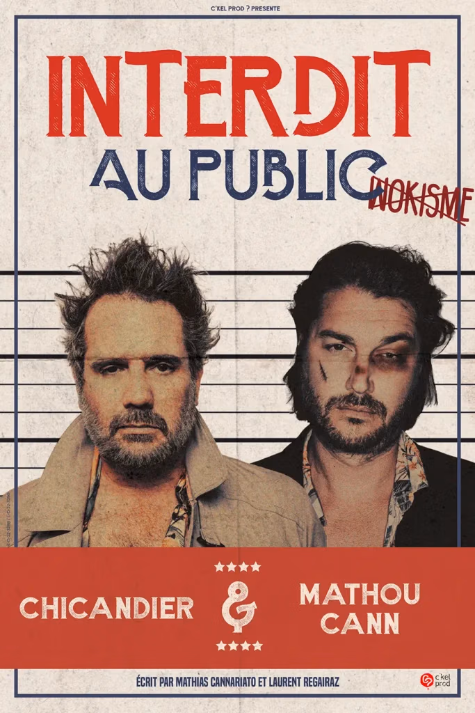 Chicandier et Mathou Cann dans Interdit au public, spectacle d'humour à Nantes