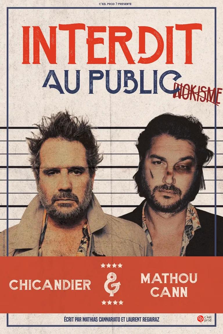Chicandier et Mathou Cann dans Interdit au public, spectacle d'humour à Nantes